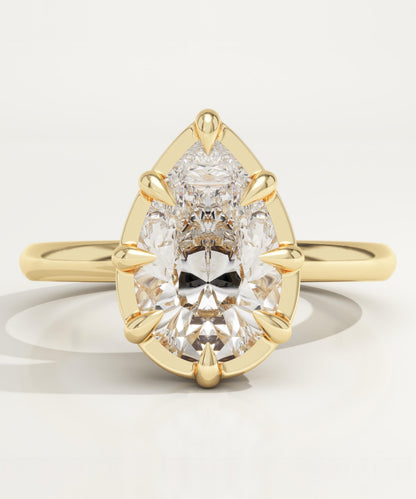 Pear Cut Solitaire Lab-Grown Diamond Engagement Ring
