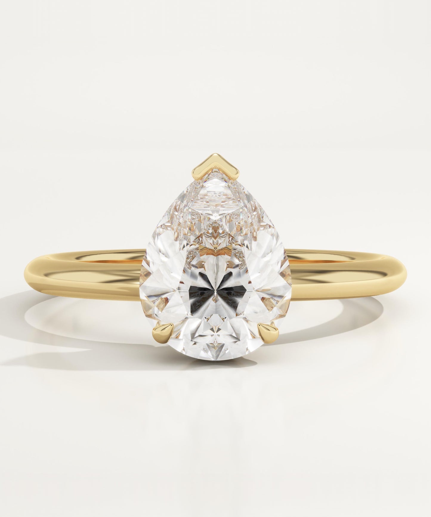 Pear Cut Solitaire Lab-Grown Diamond Engagement Ring