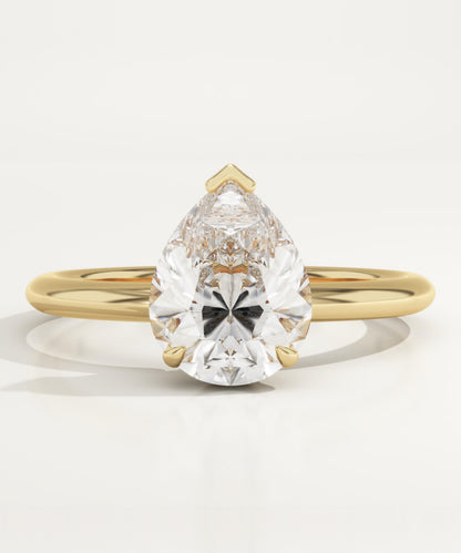 Pear Cut Solitaire Lab-Grown Diamond Engagement Ring