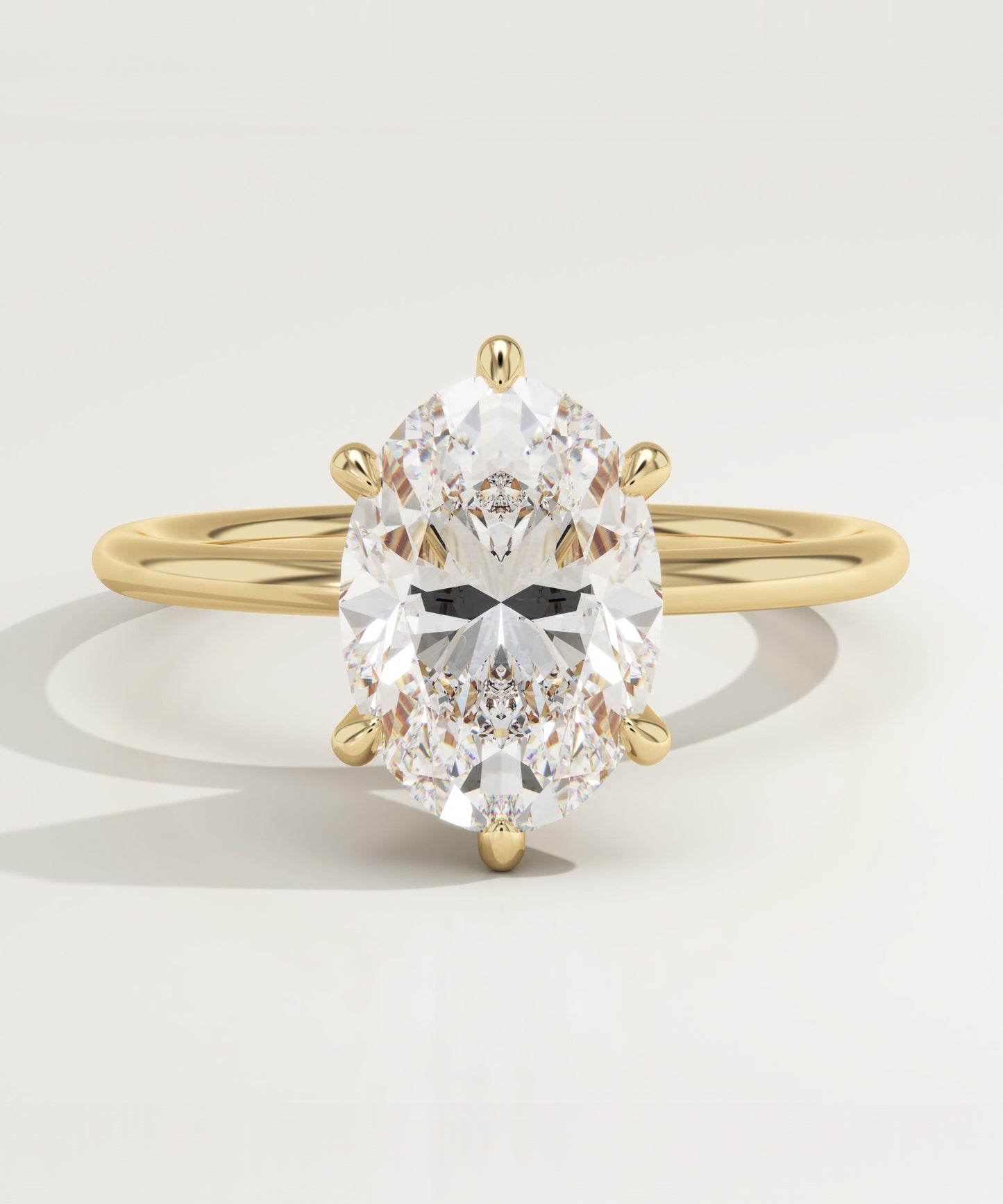 Oval Cut Solitaire Lab-Grown Diamond Engagement Ring