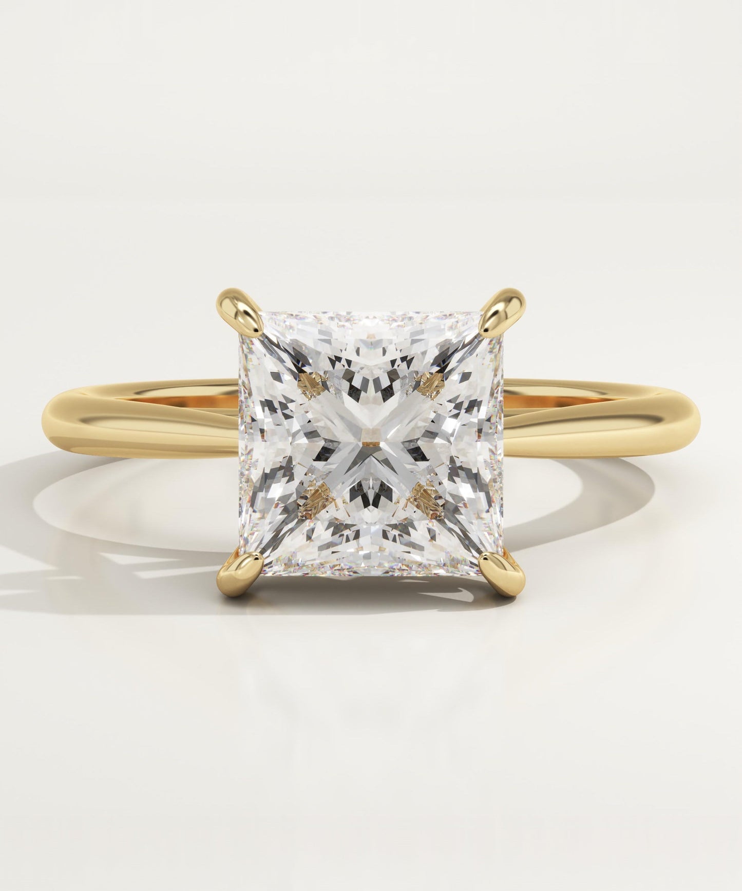 2 CT Princess Cut Solitaire Moissanite Engagement Ring