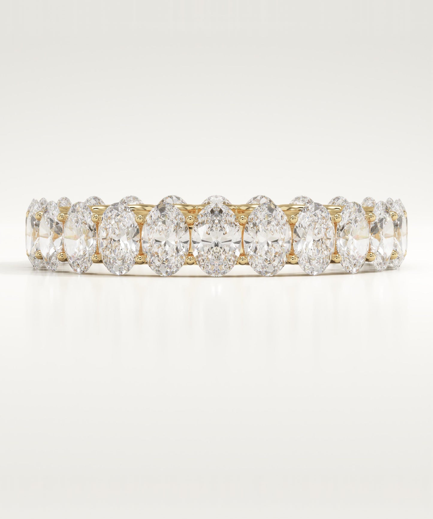 3.15 TCW Oval Lab-Grown Diamond Full Eternity Wedding Band