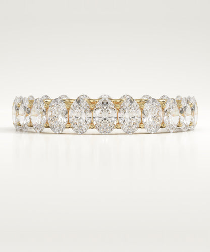 3.15 TCW Oval Lab-Grown Diamond Full Eternity Wedding Band