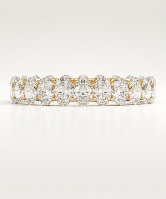 3.15 TCW Oval Lab-Grown Diamond Full Eternity Wedding Band