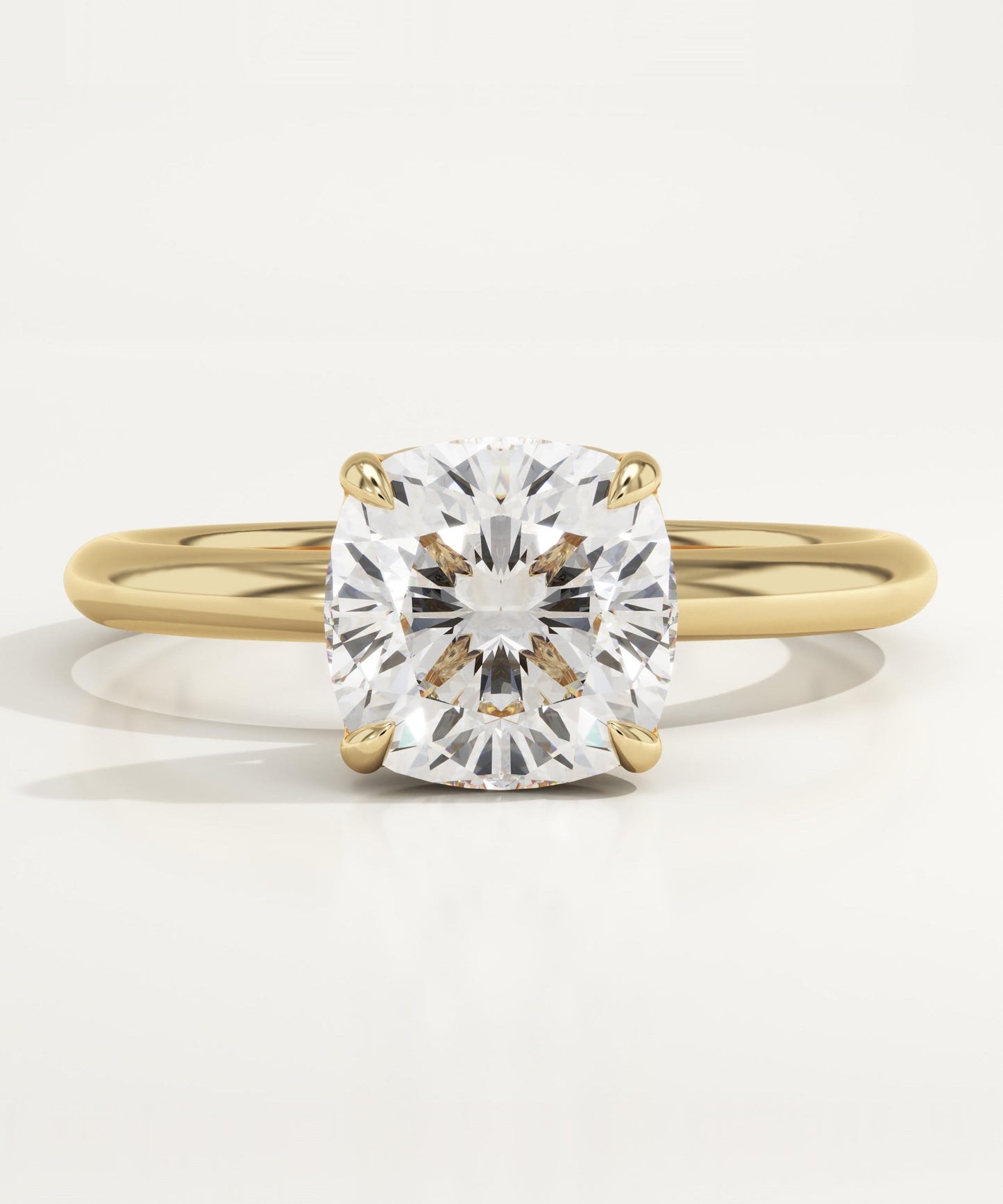 1.75 CT Cushion Cut Solitaire Moissanite Engagement Ring
