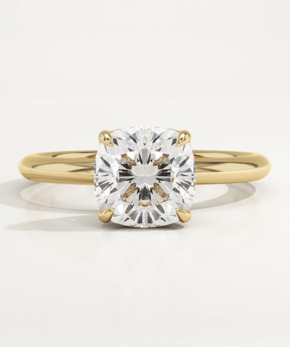 1.75 CT Cushion Cut Solitaire Moissanite Engagement Ring