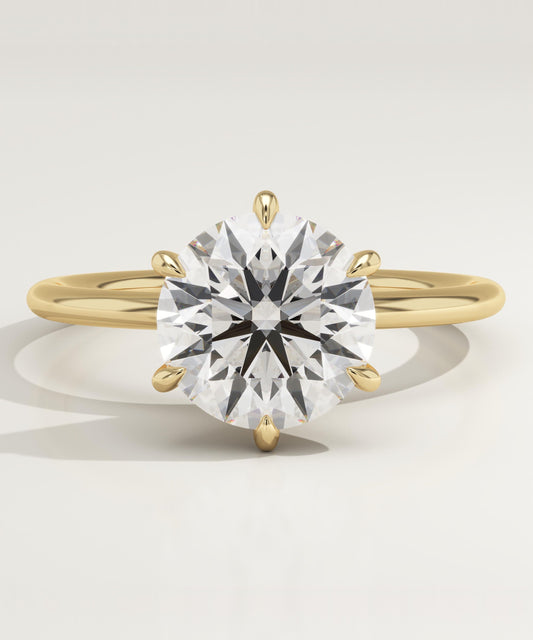 Round Cut Solitaire Lab-Grown Diamond Engagement Ring