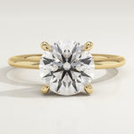 2.0 CT Round Cut Solitaire Lab-Grown Diamond Engagement Ring