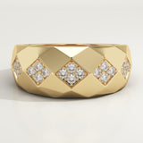 0.231 CT Round Shaped Multi Stone Lab-Grown Diamond Wedding Band For Men