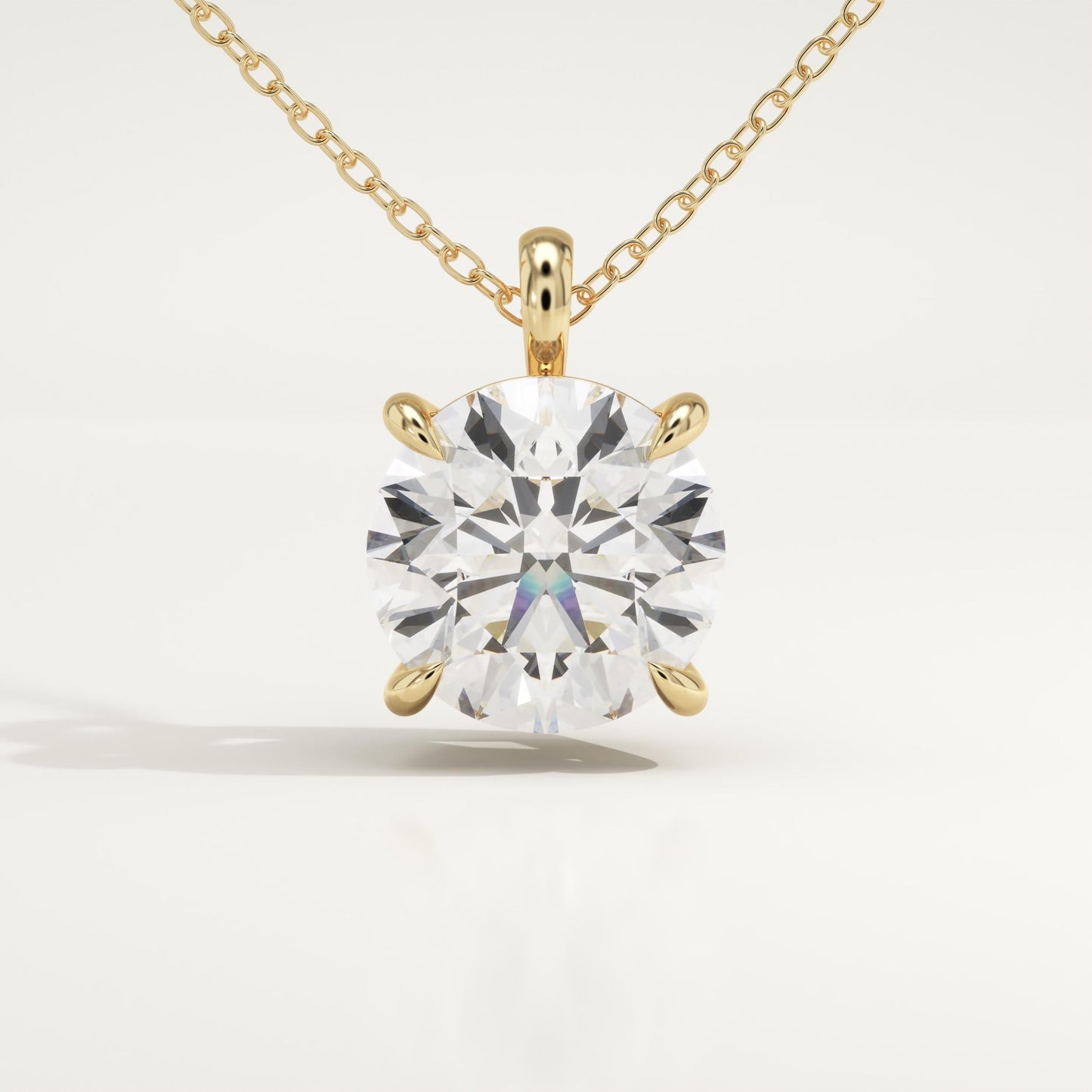 2 CT Round Lab-Grown Diamond Solitaire Necklace