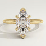 1.5 CT Marquise Cut Hidden Halo Lab-Grown Diamond Engagement Ring