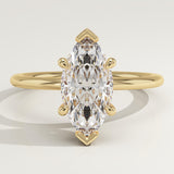 1.5 CT Marquise Cut Hidden Halo Lab-Grown Diamond Engagement Ring