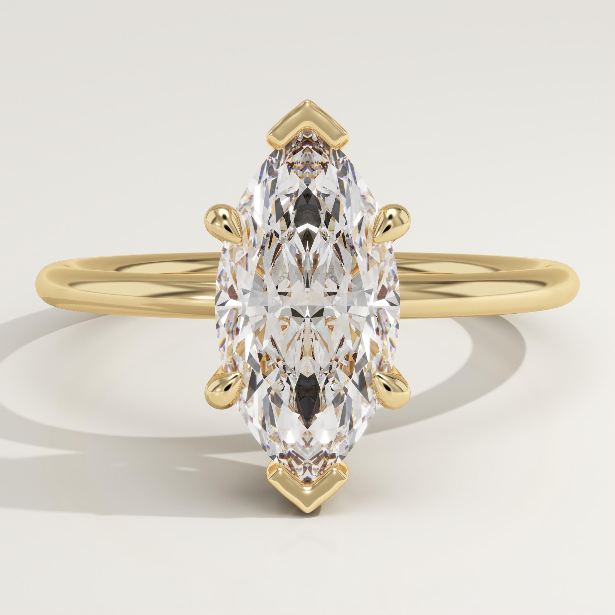 1.5 CT Marquise Cut Hidden Halo Lab-Grown Diamond Engagement Ring