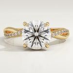 2.0 CT Round Cut Twisted Pave Lab-Grown Diamond Engagement Ring