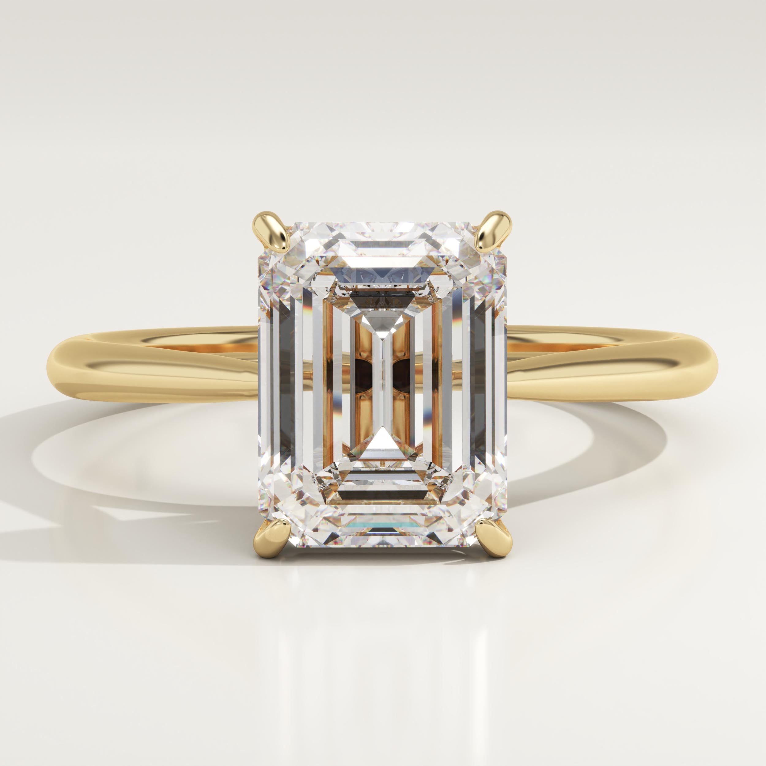 2.0 CT Emerald Cut Solitaire Lab-Grown Diamond Engagement Ring