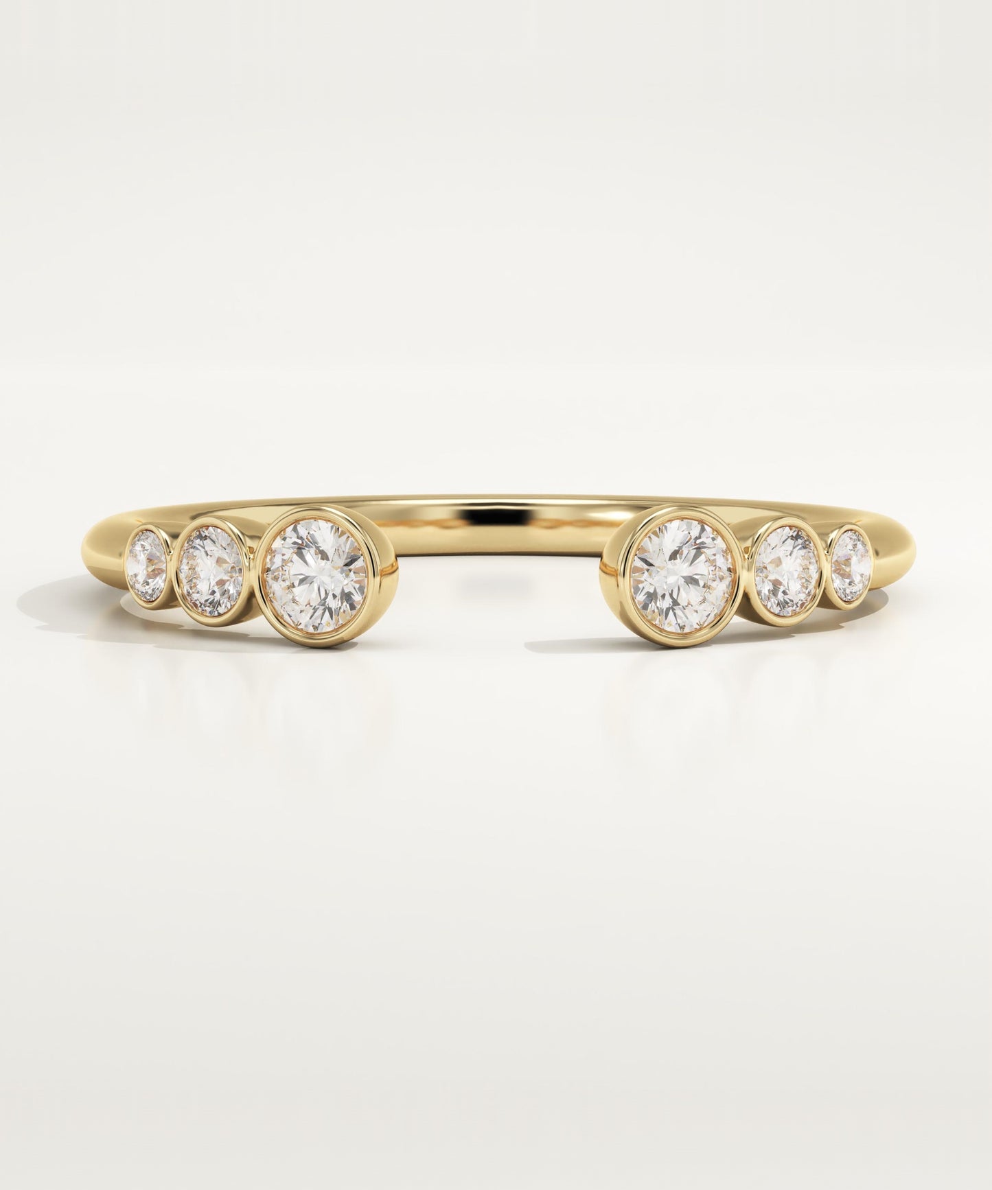 0.22 TCW Round Lab-Grown Diamond Open Shank Wedding Band