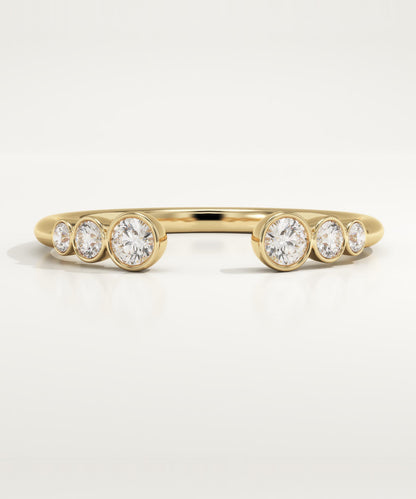 0.22 TCW Round Lab-Grown Diamond Open Shank Wedding Band