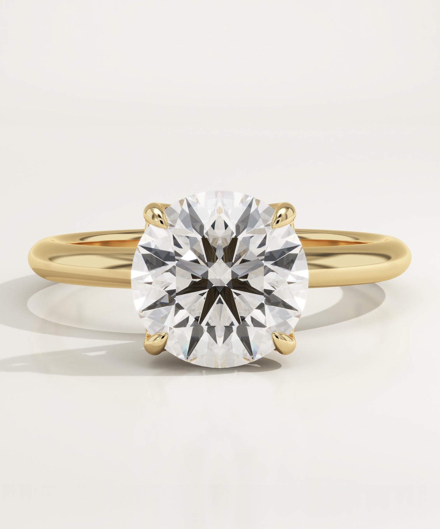 2 CT Round Cut Solitaire Moissanite Engagement Ring