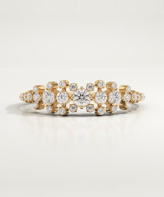 0.278 TCW Round Lab-Grown Diamond Multi Stone Wedding Band