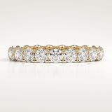 2.1 TCW Round Cut Lab-Grown Diamond Full Eternity Wedding Band