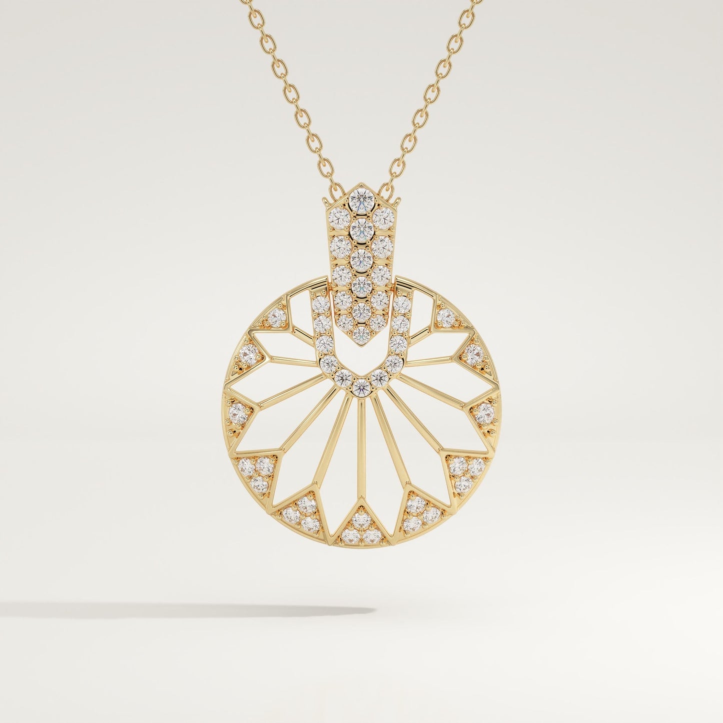 0.312 TCW Round Lab-Grown Diamond Charm Necklace