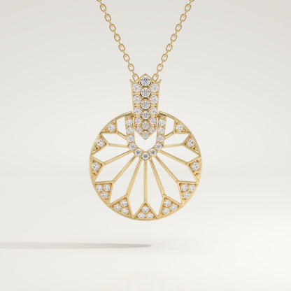 0.312 TCW Round Lab-Grown Diamond Charm Necklace