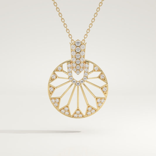 0.312 TCW Round Lab-Grown Diamond Charm Necklace