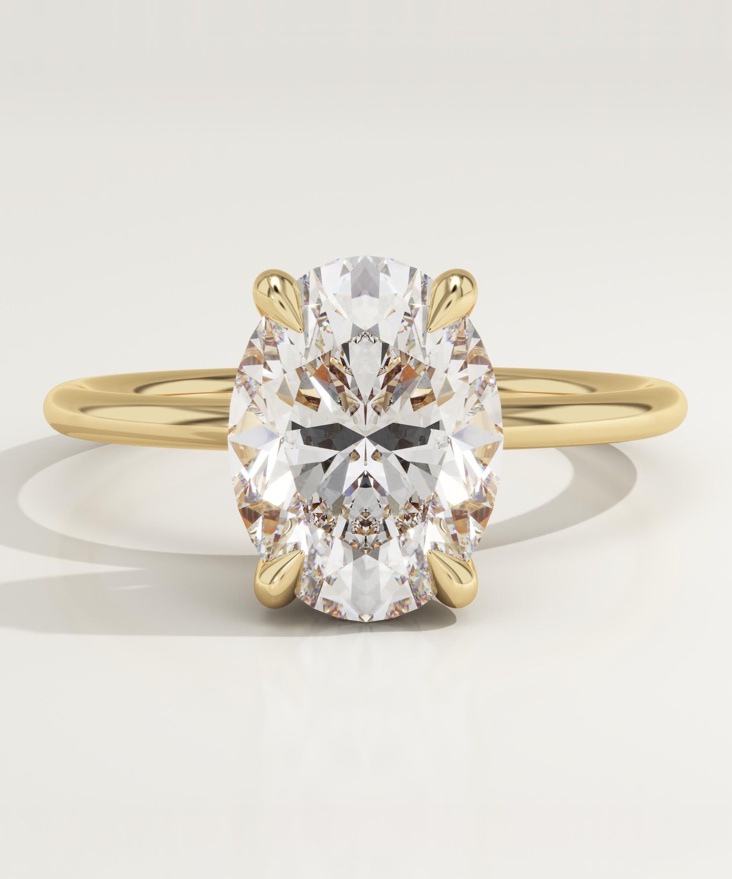 Oval Cut Hidden Halo Lab-Grown Diamond Engagement Ring