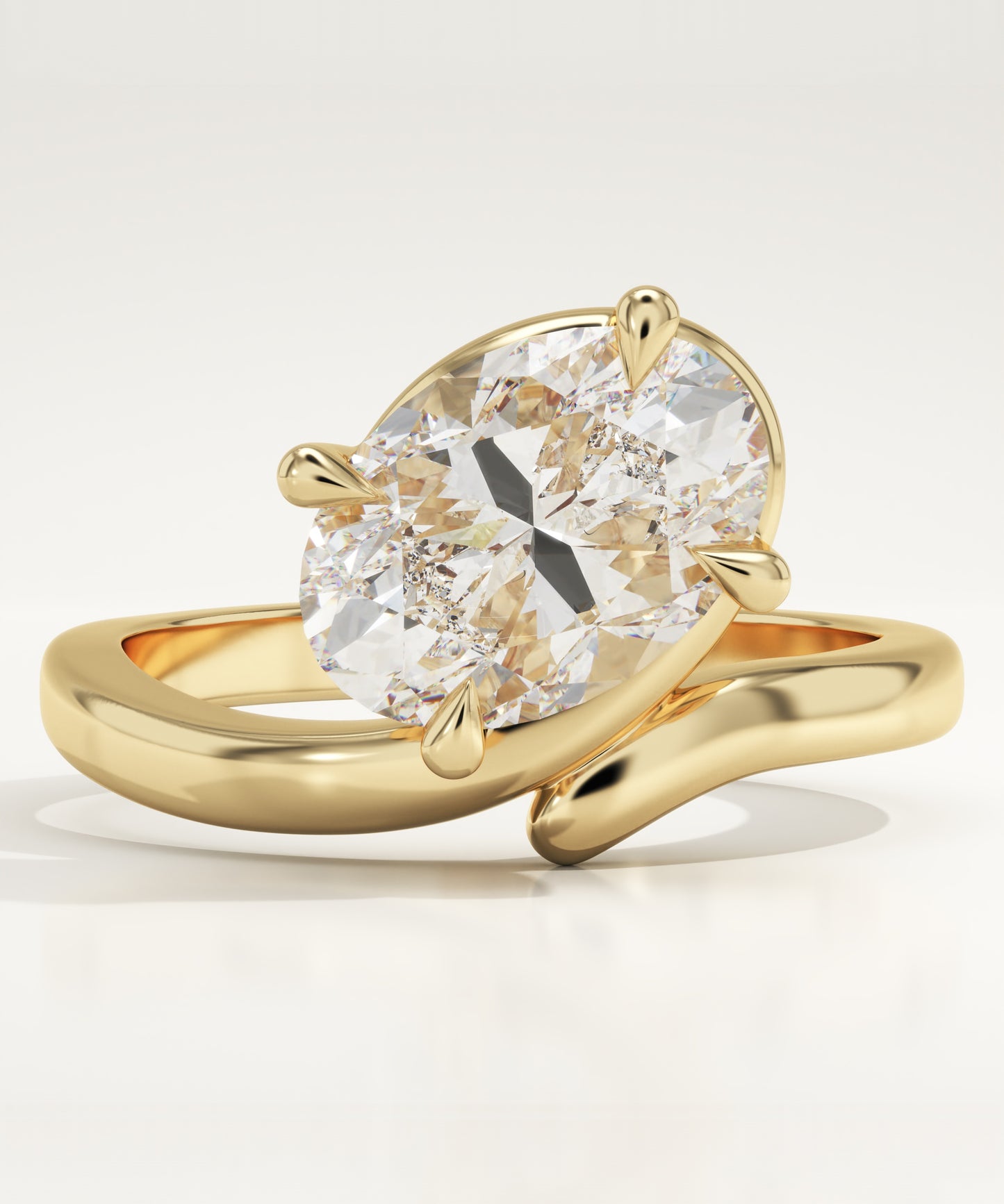 Oval Cut Solitaire Lab-Grown Diamond Engagement Ring