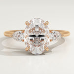 2.0 CT Oval Cut Three Stone Lab-Grown Diamond Engagement Ring