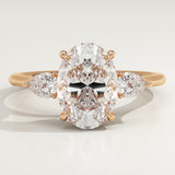 2.0 CT Oval Cut Three Stone Lab-Grown Diamond Engagement Ring