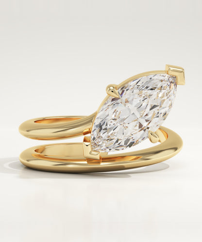 Marquise Cut Solitaire Lab-Grown Diamond Engagement Ring