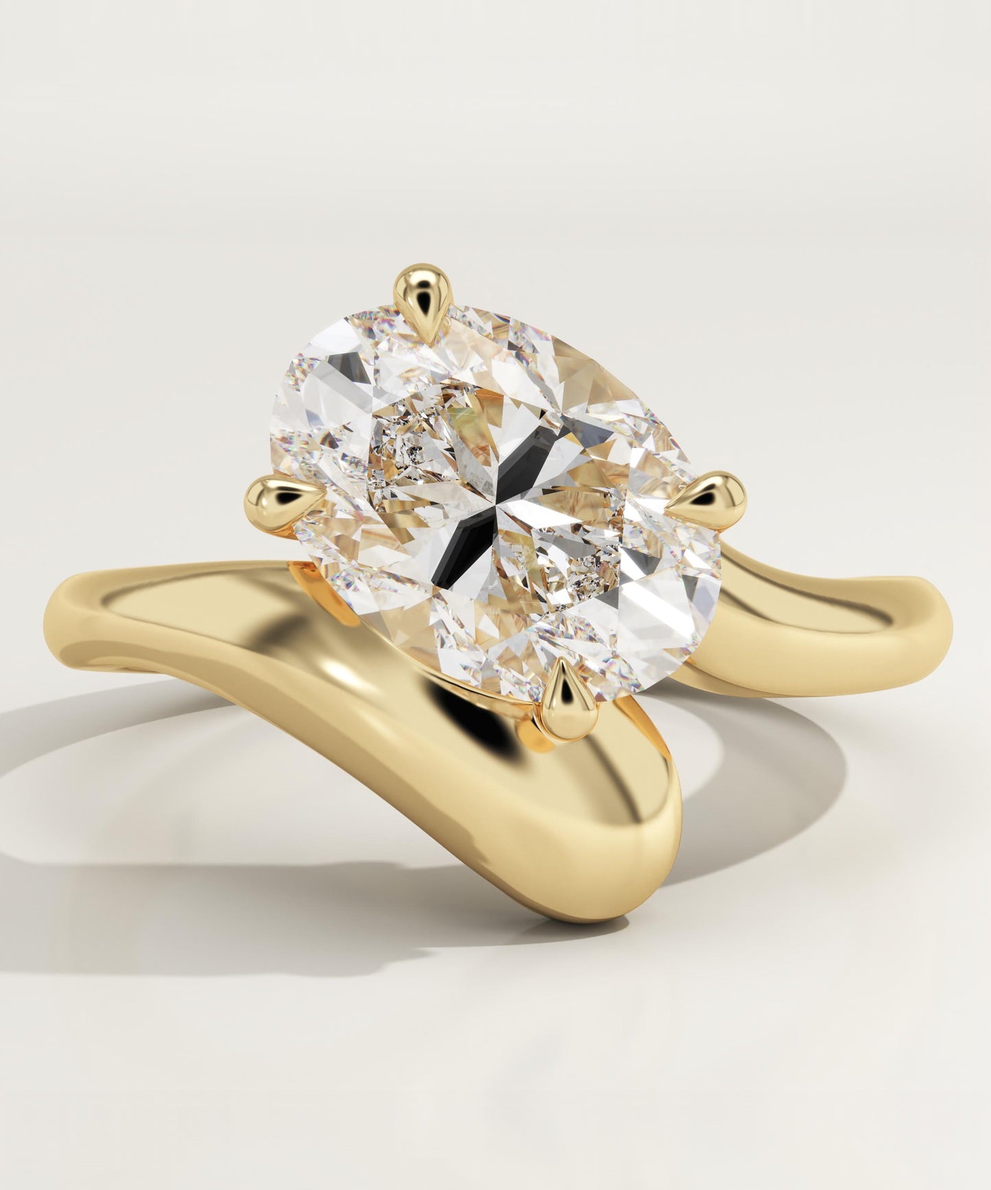 Oval Cut Solitaire Lab-Grown Diamond Engagement Ring