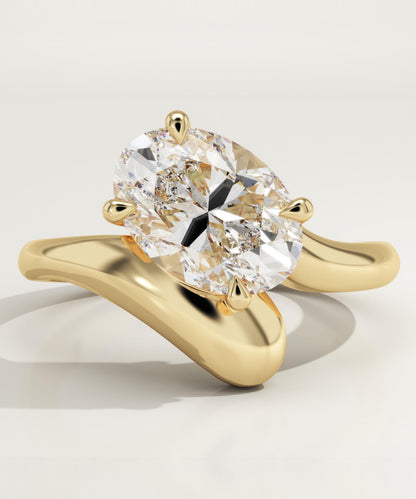Oval Cut Solitaire Lab-Grown Diamond Engagement Ring