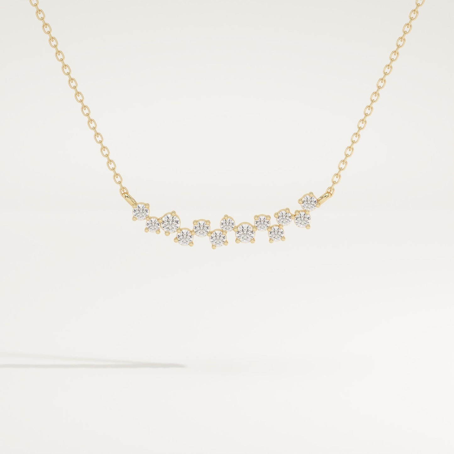 0.241 TCW Round Lab-Grown Diamond Charm Necklace