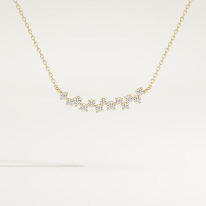 0.241 TCW Round Lab-Grown Diamond Charm Necklace