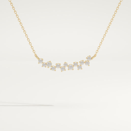 0.241 TCW Round Lab-Grown Diamond Charm Necklace
