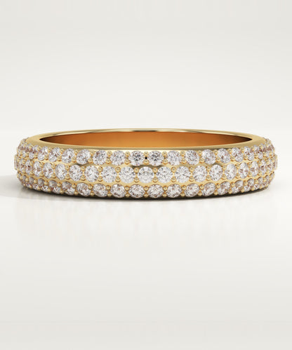 1.73 TCW Round Lab-Grown Diamond Multi Stone Wedding Band