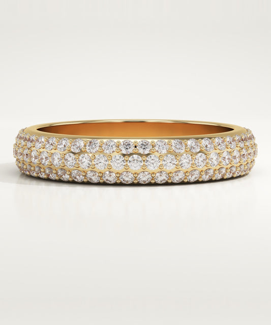 1.73 TCW Round Lab-Grown Diamond Multi Stone Wedding Band