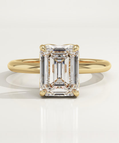 Emerald Cut Solitaire Lab-Grown Diamond Engagement Ring