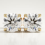 1 TCW Round Lab-Grown Diamond Stud Earrings