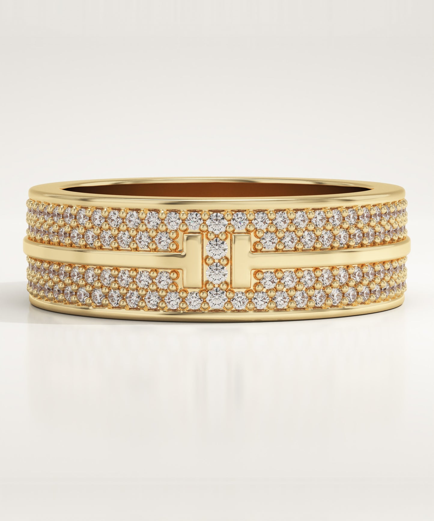 0.866 TCW Round Lab-Grown Diamond Multi Stone Wedding Band