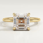 2.0 CT Asscher Cut Solitaire Lab-Grown Diamond Engagement Ring