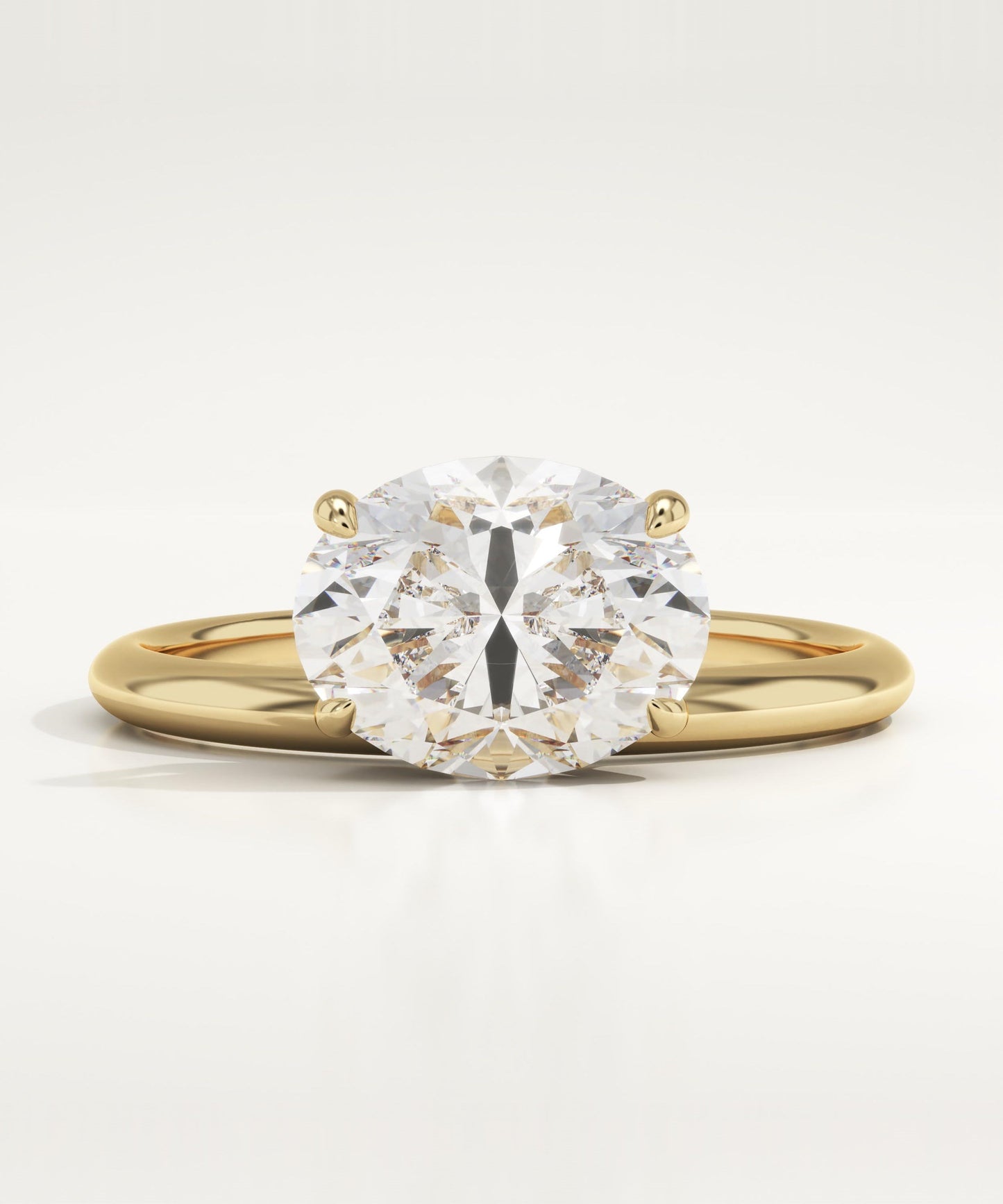 1.75 CT Oval Cut Solitaire Moissanite Engagement Ring