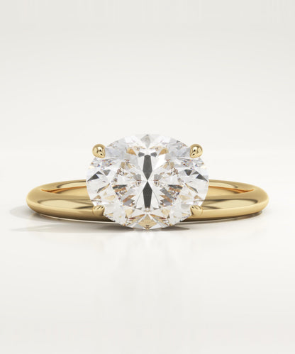 1.75 CT Oval Cut Solitaire Moissanite Engagement Ring