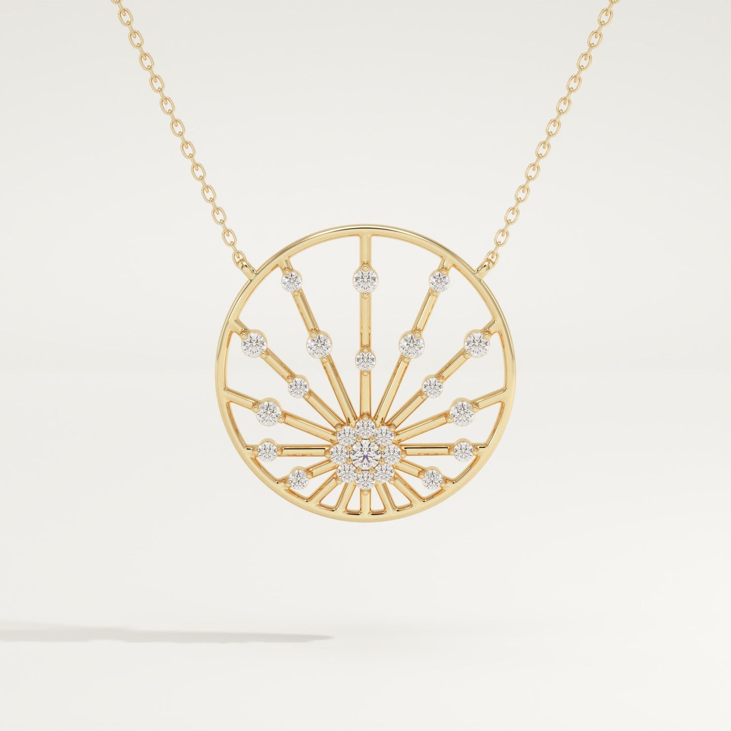 0.28 TCW Round Lab-Grown Diamond Charm Necklace