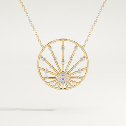0.28 TCW Round Lab-Grown Diamond Charm Necklace