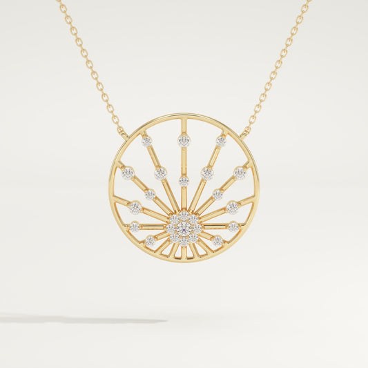 0.28 TCW Round Lab-Grown Diamond Charm Necklace