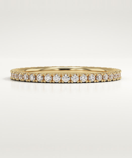 0.33 TCW Round Lab-Grown Diamond Full Eternity Wedding Band