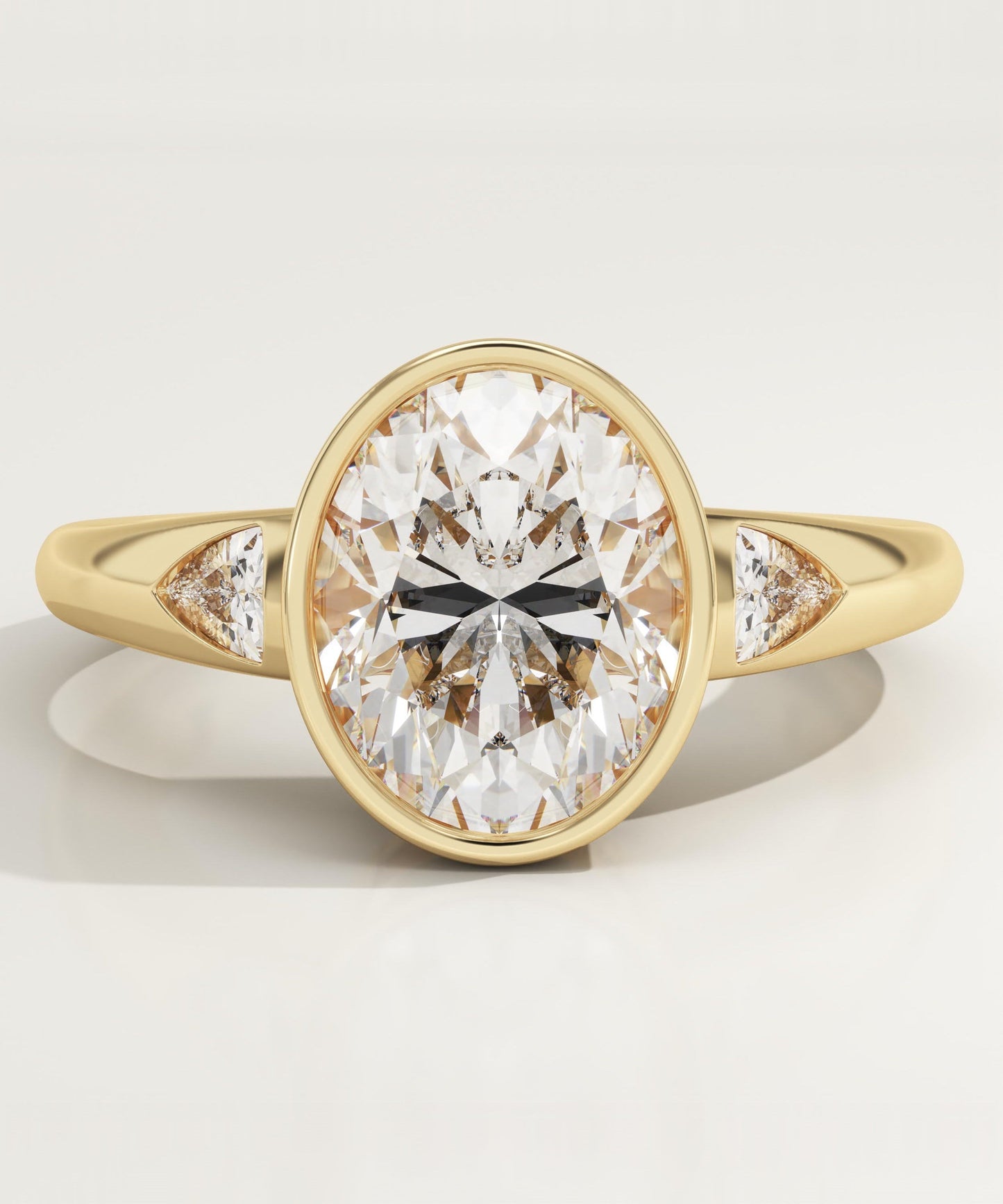 Oval Cut Three Stone Lab-Grown Diamond Engagement Ring